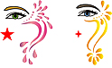 REEL TRENDY STENCILS - EYESPLASH CARD