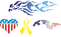 REEL TRENDY STENCILS - PATRIOTIC